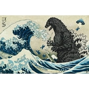 Godzilla - Great Wave Wall Poster, 22.375" x 34"