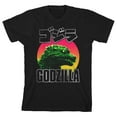 thumbnail image 1 of Godzilla Head and Kanji Letters Boy's Black T-shirt-L, 1 of 4