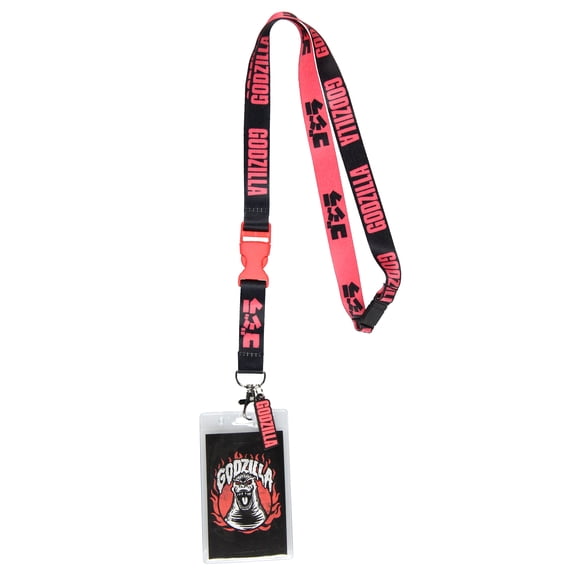 Godzilla Kaiju Gojira King Of The Monsters ID Lanyard Badge Holder Godzilla Character Card Godzilla Rubber Charm Pendant