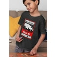 thumbnail image 1 of Godzilla Kids T-Shirt, Warning Godzilla Fan Shirt, Talk about Godzilla Kids Tee, Kaiju Kids T-Shirt, Youth Toddler Kids Men Women,Black Color,Size Toddler5/6, 1 of 5