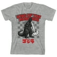 thumbnail image 1 of Godzilla King Of The Monsters Crew Neck Short Sleeve Athletic Heather Boy's T-shirt-Small, 1 of 4