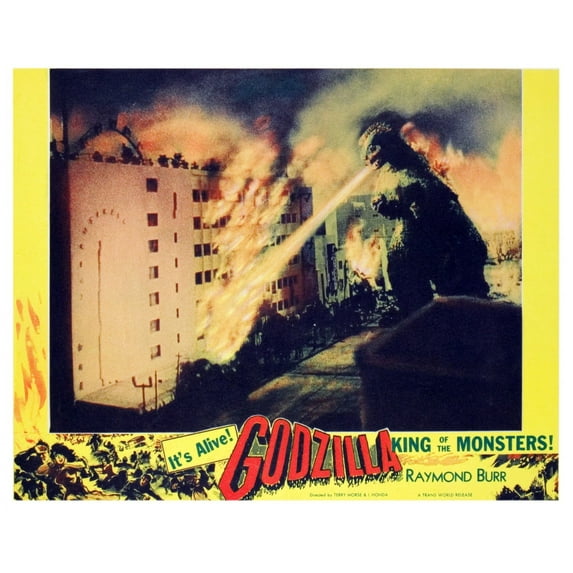 Godzilla King Of The Monsters! Lobbycard 1956. Movie Poster Masterprint (14 x 11)