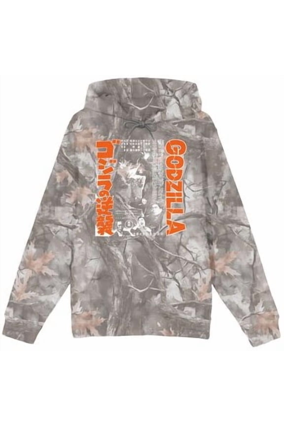 Godzilla King of the Monsters Men's Double-Sided Hoodie With Kangaroo Pocket-Medium