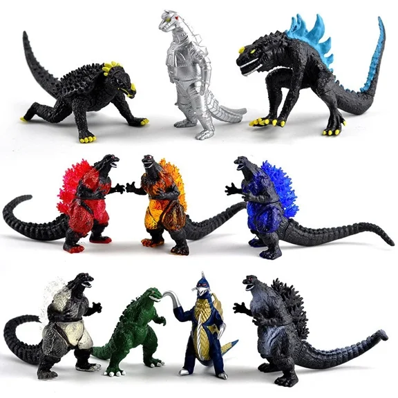 Godzilla King of the Monsters Shin Mechagodzilla Toy Figures Set, 10-Piece Mini Collection, 2.4-Inch Party Gift Pack
