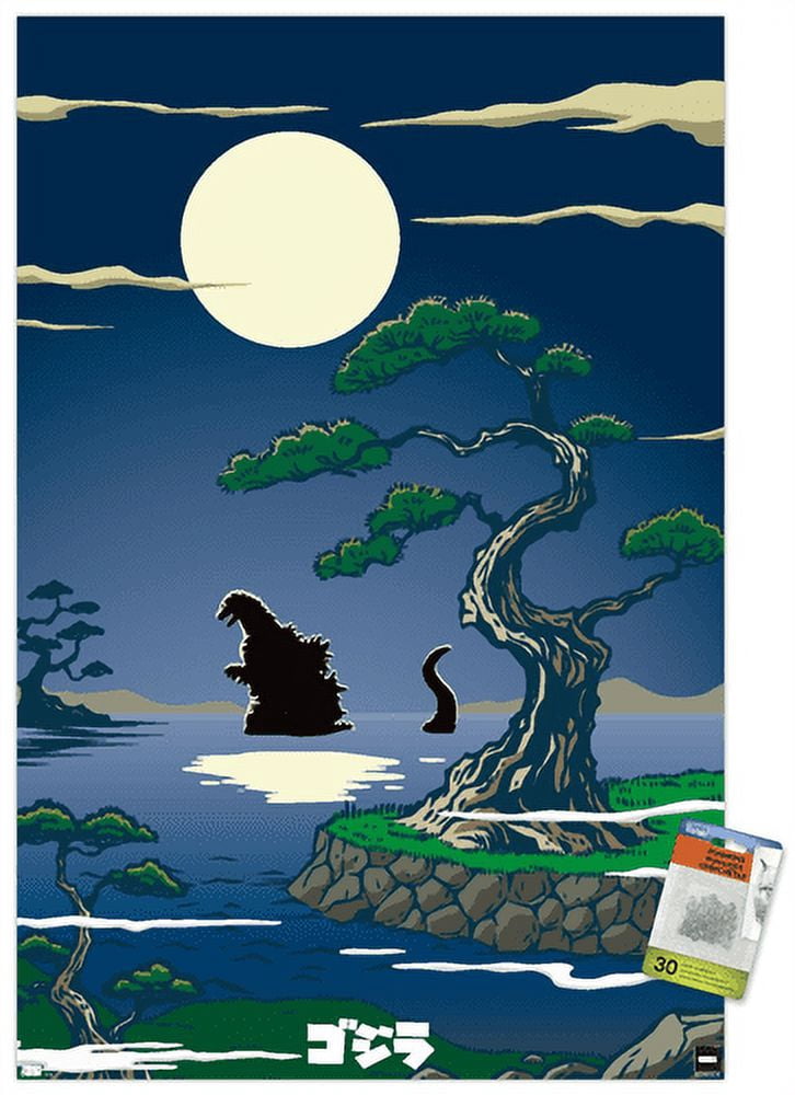 Godzilla - Lake Wall Poster with Pushpins, 22.375" x 34"