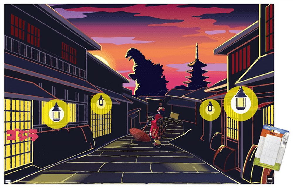 Godzilla - Lurking Wall Poster, 22.375" x 34"