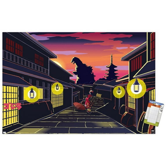 Godzilla - Lurking Wall Poster, 22.375" x 34"
