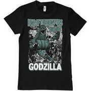 STREETWEAR T-SHIRTS USA Godzilla Ly Licensed Since 1954 Big & Tall Shirt, Vintage Godzilla Roar Awesome Shirt, Size S, Tee Charcoal New