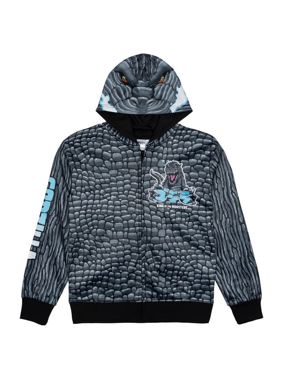 Men's Cosplay Fleece Zip-Up Hoodie Dark Gray