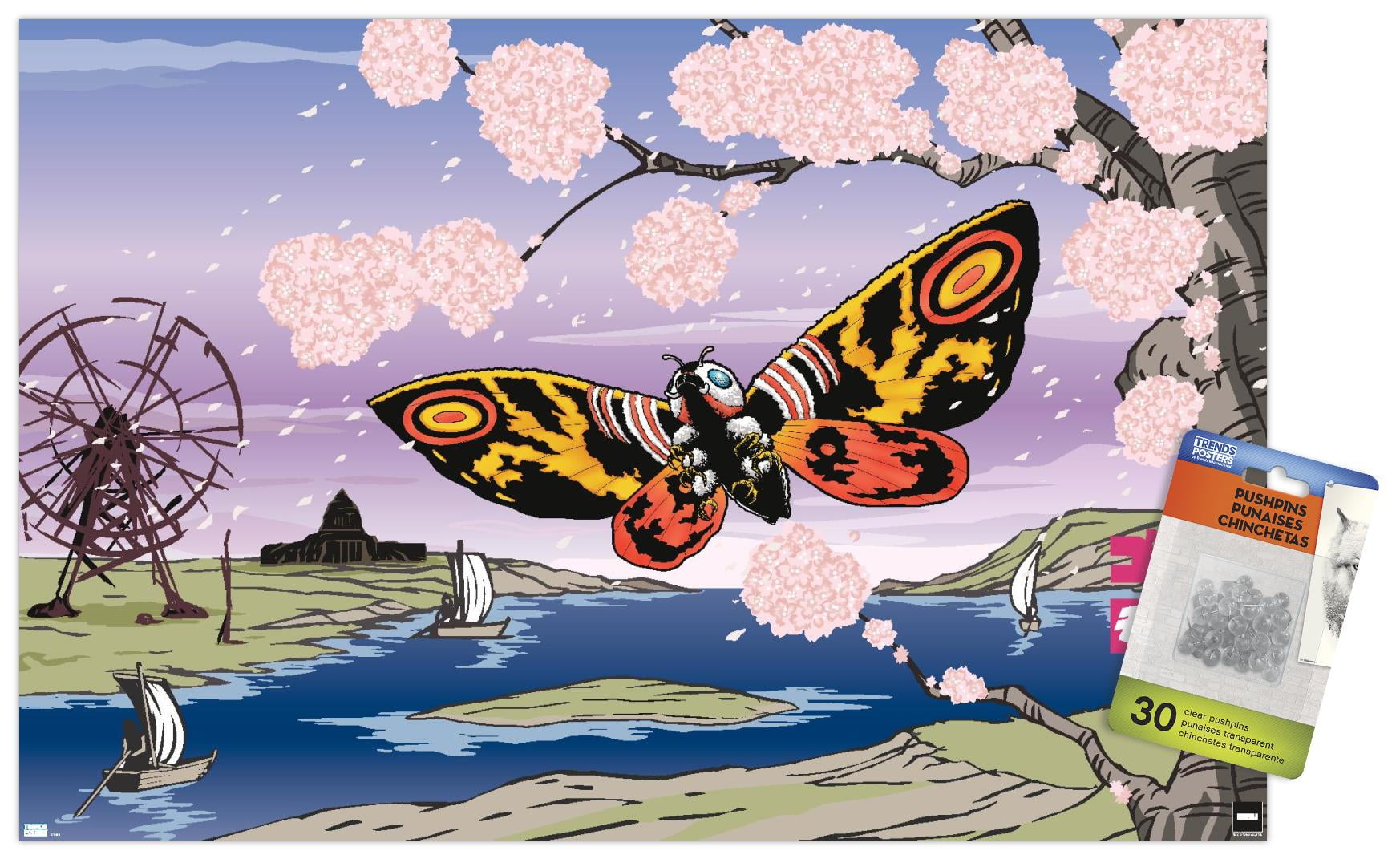 Godzilla-Mothra-Wall-Poster-