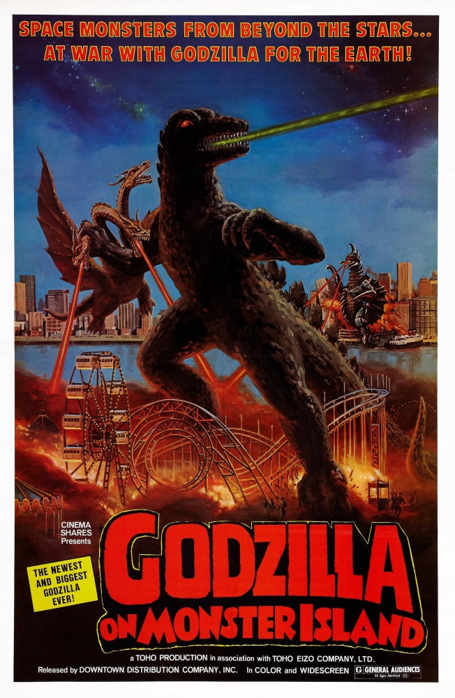 Godzilla On Monster Island Canvas Art - (24 x 36)