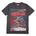 thumbnail image 1 of Godzilla Oversized Godzilla Vs. Gigan Poster Art Crew Neck Short Sleeve Men's Black T-shirt-XL, 1 of 6