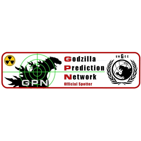 Godzilla Prediction Network - Official Spotter Cling Windshield Decal