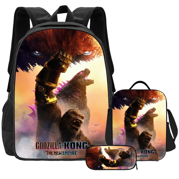 Godzilla Printed Backpack Functional Knapsack Cool Bookbag Casual Lightweight Laptop Backpacks Multifunctional Travel Bag