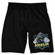 BIOWORLD Godzilla Strikes Back Men's Black Sleep Pajama Shorts -Medium
