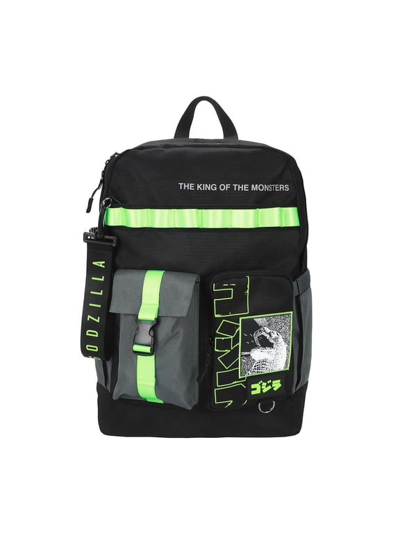 Godzilla The King Of The Monsters Adult Black 18.5" Utility Backpack