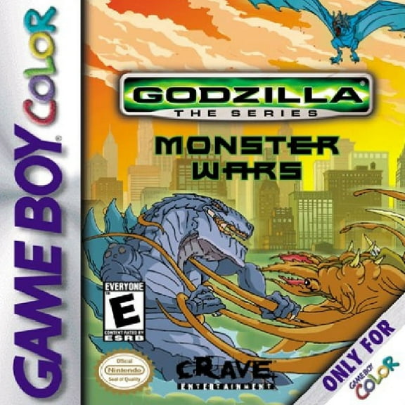 Restored Godzilla: The Series - Monster Wars Nintendo Game Boy Color Fighting Game