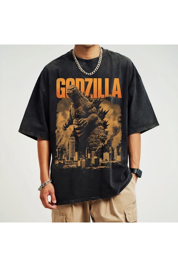 Godzilla Vintage Comfort Colors T-Shirt, Retro Movie Shirt, Kaiju Graphic Tee, Unisex Monster