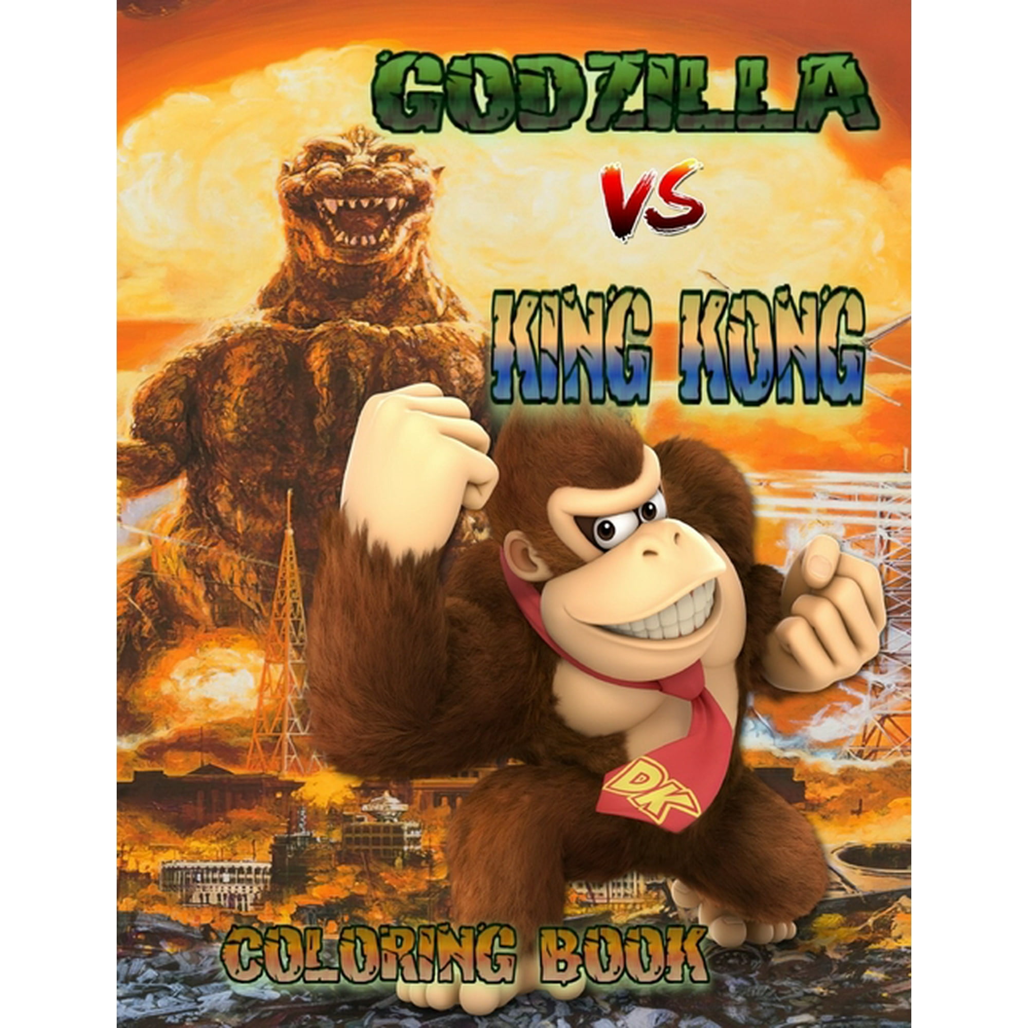 godzilla vs king kong coloring pages