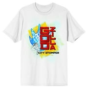 BIOWORLD Godzilla Vs. Kong The New Empire Godzilla City Stomper Crew Neck Short Sleeve Men's White T-shirt-Medium