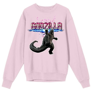 Godzilla Vs. Kong The New Empire Retro Art Crew Neck Long Sleeve Cradle Pink Adult Sweatshirt
-Medium