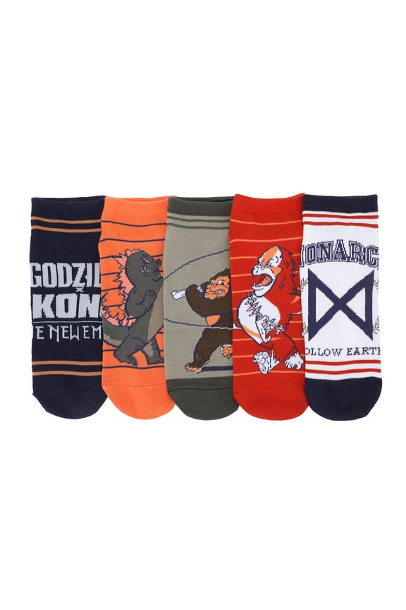 Godzilla Vs Kong The New Empire Titans Women's 5-Pair Ankle Socks