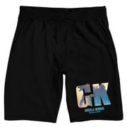 BIOWORLD Godzilla Vs Kong Title Art Men's Black Sleep Pajama Shorts-Medium