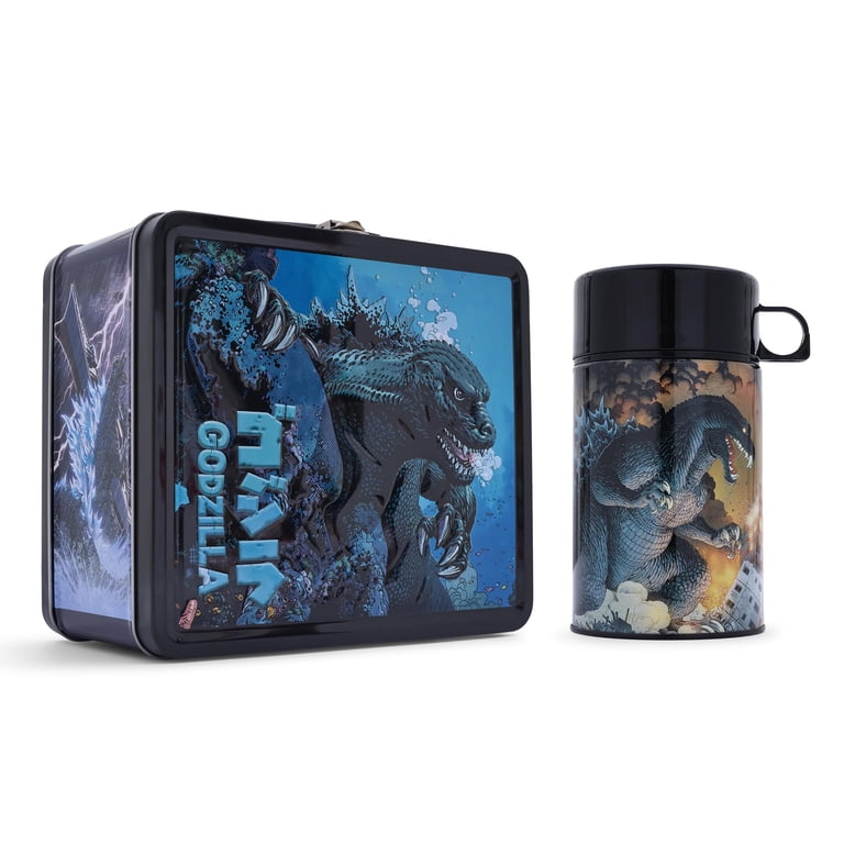 Godzilla Vs. Mechagodzilla Retro Metal Lunchbox With Beverage