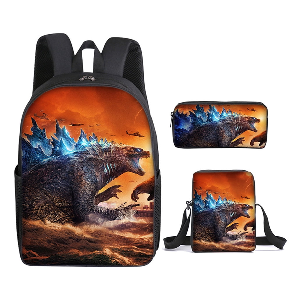 NEW - Godzilla Movie School Backpack with Small Pencil Bag