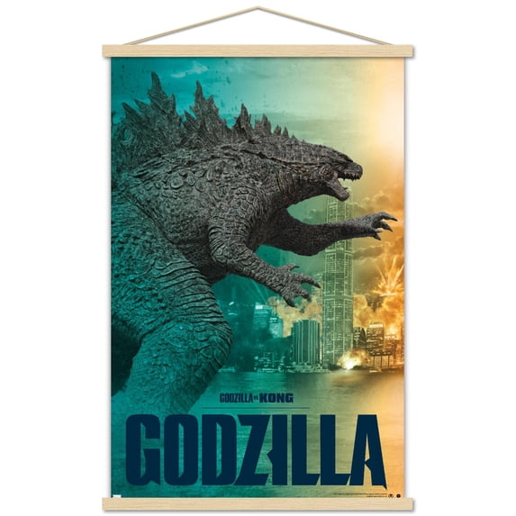 Godzilla vs. Kong - Godzilla Wall Poster with Magnetic Frame, 22.375" x 34"