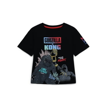 Godzilla vs Kong Little Boys and Big Boys Graphic Tee, Sizes 4-22