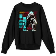 BIOWORLD Godzilla vs. Kong Stomp Squad Adult Black Crew Neck Sweatshirt-Medium