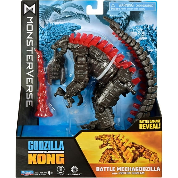 Godzilla Vs Kong Monsterverse Battle Roar Mechagodzilla Action Figure (Battle Damage Reveal!)