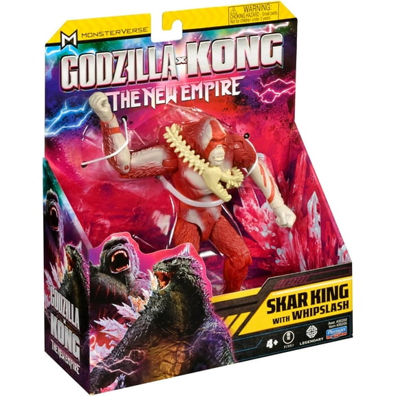 Godzilla x Kong Skar King 6" Action Figure with Bone Whipslash Weapon Accessory, Multicolor, 4+