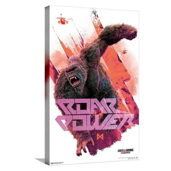 Godzilla x Kong: The New Empire - Roar Power Canvas Wall Poster, 14.725" x 22.375"