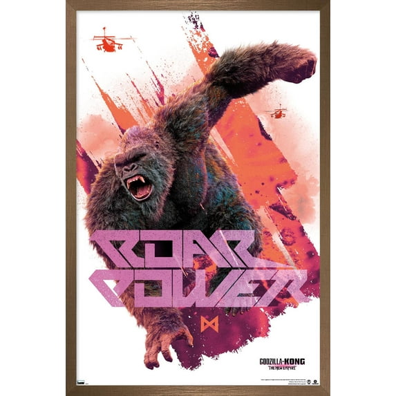 Godzilla x Kong: The New Empire - Roar Power Wall Poster, 14.725" x 22.375" Framed