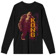 BIOWORLD Godzilla x Kong: The New Empire There Can Only Be One Crew Neck Long Sleeve Black Adult Tee-Large