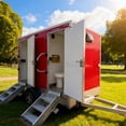 thumbnail image 1 of Goeasy Mobile Bathroom Trailer with Dual Restroom Units and Hand Washing Stations for Events, 1 of 7