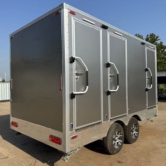 Goeasy Vehicle 12.5FT Portable Toilet Trailer | Travel Toilet Trailer & Outdoor Restroom for Business & Camping