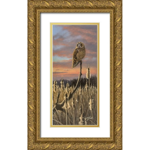 Goebel, Wilhelm 13x24 Gold Ornate Wood Framed with Double Matting Museum Art Print Titled - Sunset Shortie