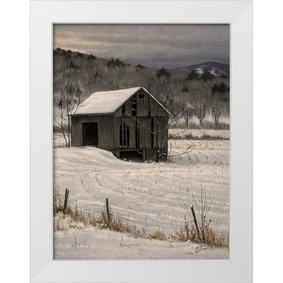 Goebel, Wilhelm 15x18 White Modern Wood Framed Museum Art Print Titled - Roadside Barn