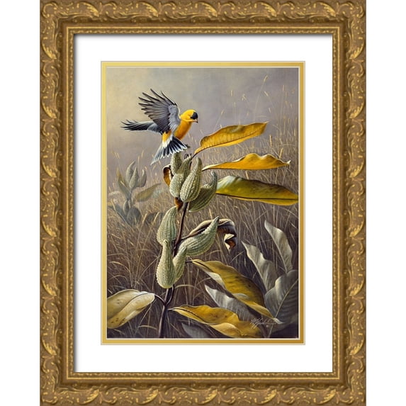 Goebel, Wilhelm 18x24 Gold Ornate Wood Framed with Double Matting Museum Art Print Titled - Meadow Gold