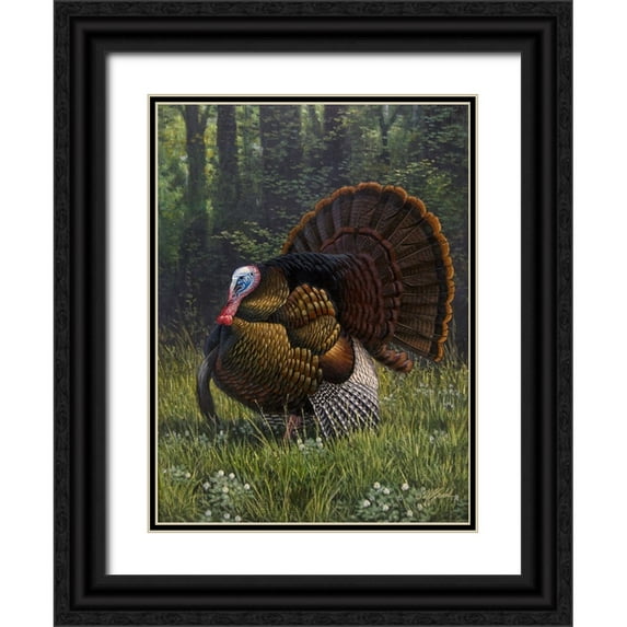 Goebel, Wilhelm 19x24 Black Ornate Wood Framed with Double Matting Museum Art Print Titled - Spring Strut