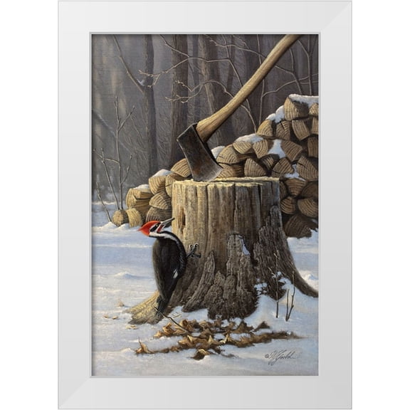 Goebel, Wilhelm 23x32 White Modern Wood Framed Museum Art Print Titled - Stump Grinder