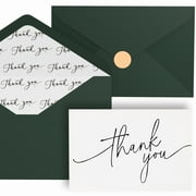 Goefun 144 Thank You Cards with Envelopes Bulk Pack 4×6 Green Blank Thank You Notes, Elegant Designs for Wedding, Baby Shower, Bridal Shower, Small Business, Graduation and Funeral