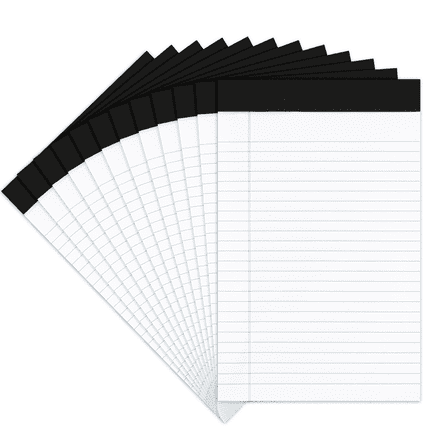 Goefun Legal Pads, Wide Ruled Notepads, 8.5 x 11 Inches, 50 Sheets per Pad, 12 Pack