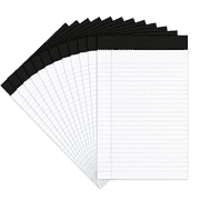 Goefun Small Note Pads, Narrow Ruled Legal Pads, 5x8 Inch, 30 Sheets, 12 Pack