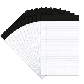 Goefun Small Note Pads, Narrow Ruled Legal Pads, 5x8 Inch, 30 Sheets, 12 Pack