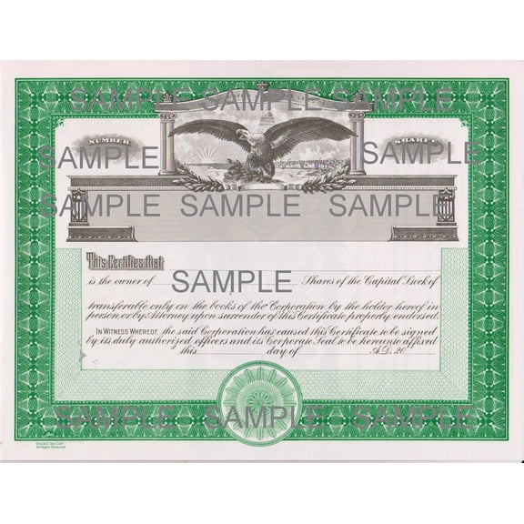 Goes 364 Capital Stock Certificate
