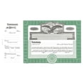 thumbnail image 1 of Goes 364 Share Certificate, Blank Certificates With Stubs, Size 8-1/2" x 15", Printable, Laser or Ink Jet Compatiable (Pack of 25), 1 of 3
